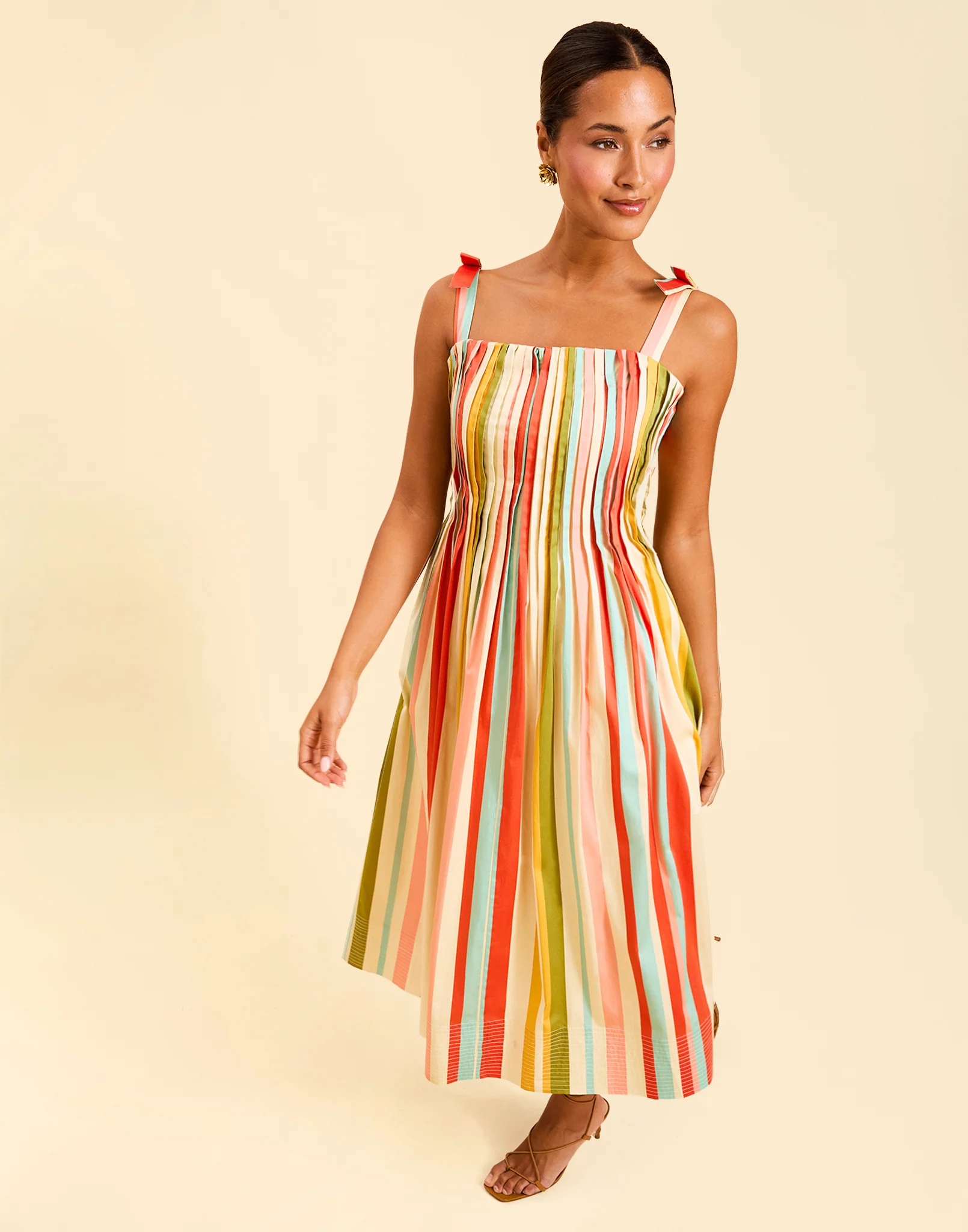 Anais Pintuck Midi Dress - Image 2