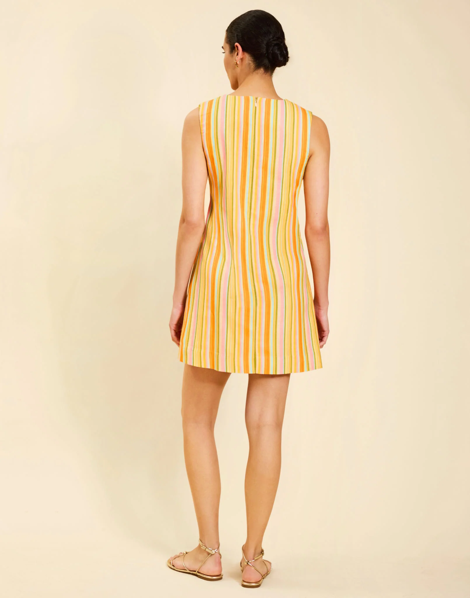 Belize Shift Caftan Mini Dress - Image 4
