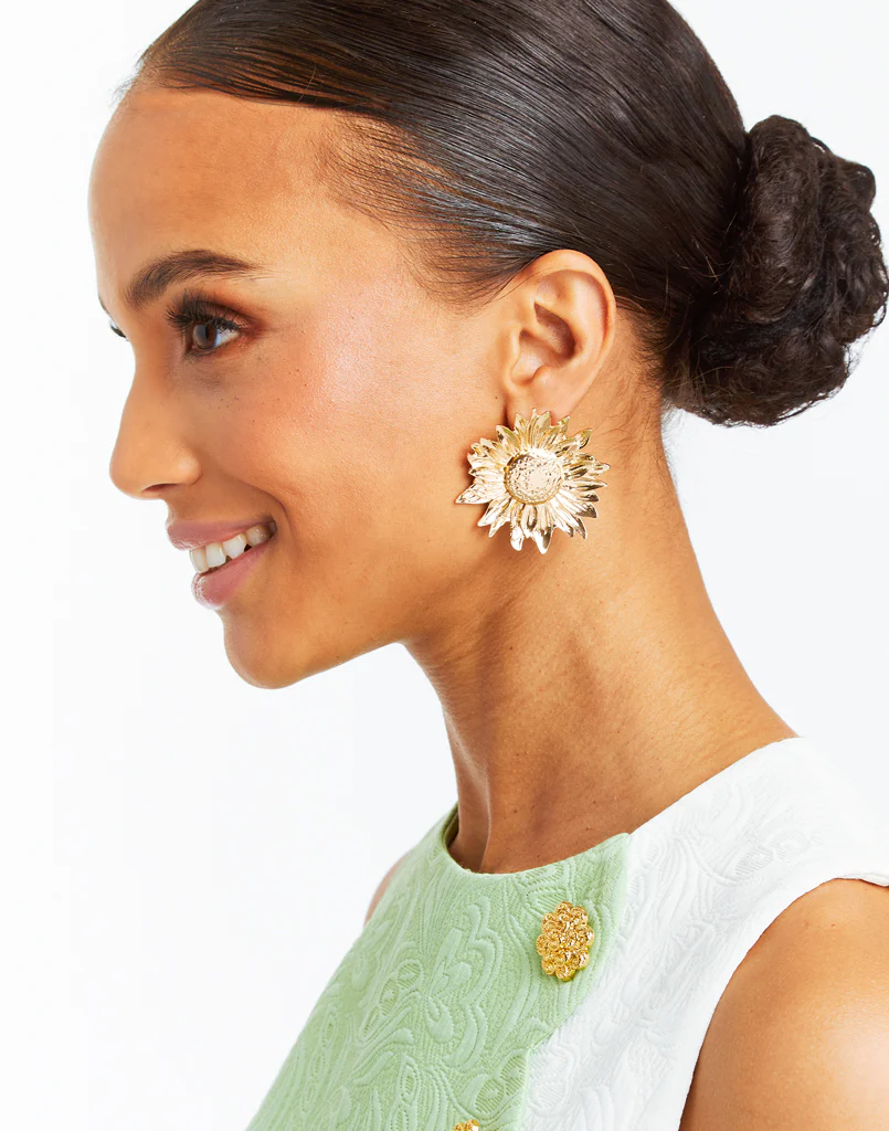 Gwen Sunflower Earrings - Image 2