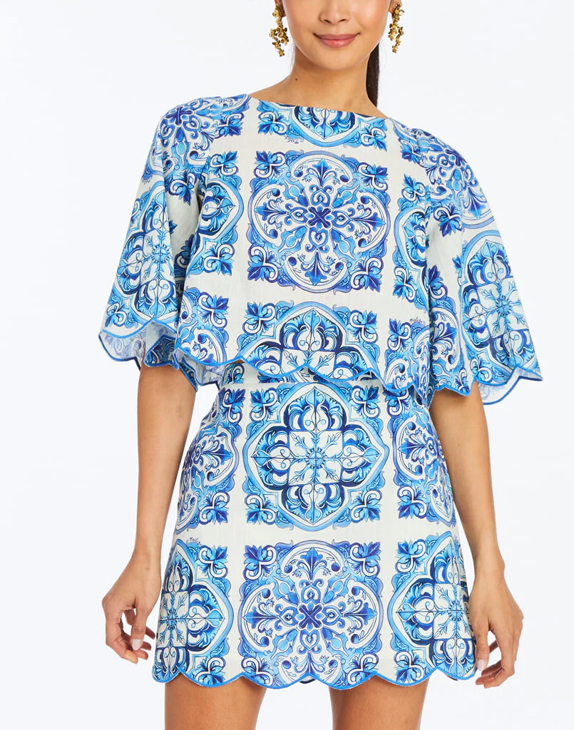 Pilar Scallop Mini Skirt - Image 4