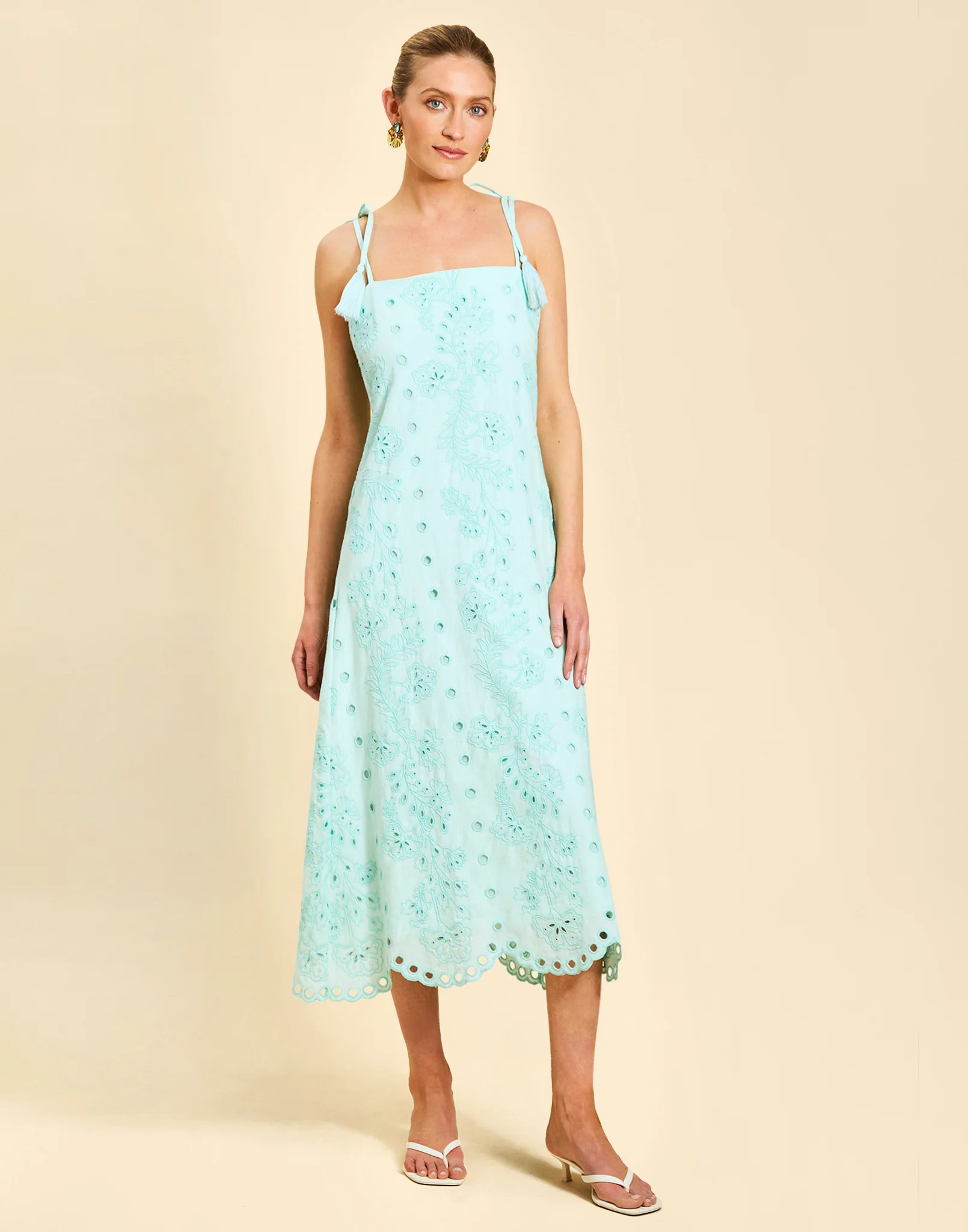 Salvador Tassel Midi Dress